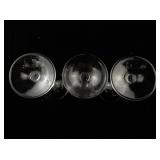 Set of 3 Tuscany Handmade Etched Wine Glasses