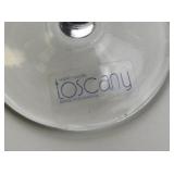 Set of 3 Tuscany Handmade Etched Wine Glasses