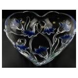 Mikasa Bluebells Heart Shaped Glass Bowl
