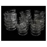 Set of 32 Vereco Duralex Glass Bowls, 6 Inch Diameter, Small and Large
