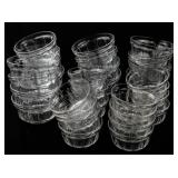Set of 32 Vereco Duralex Glass Bowls, 6 Inch Diameter, Small and Large