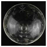 Marion Glass Etched Low Sherbet Stemware