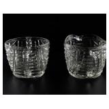 Anchor Hocking Stars & Bars Creamer and Sugar Set