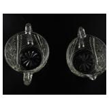 Anchor Hocking Stars & Bars Creamer and Sugar Set