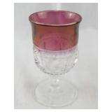 Set of 7 Indiana Glass Lexington Miniature Goblets and Punch Cups with Ruby Stain