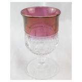 Set of 7 Indiana Glass Lexington Miniature Goblets and Punch Cups with Ruby Stain