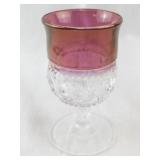 Set of 7 Indiana Glass Lexington Miniature Goblets and Punch Cups with Ruby Stain