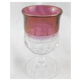 Set of 7 Indiana Glass Lexington Miniature Goblets and Punch Cups with Ruby Stain