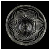 Set of 4 Pressed Glass Goblets with Decorative Pattern
