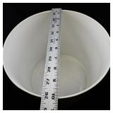 Large Porcelain Planter with Yellow Floral Pattern and Gold Rim