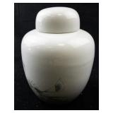 Russ Berrie Porcelain Lidded Jar with Floral Design
