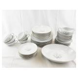 Kaysons Fine China Golden Rhapsody 1961 Dinnerware Set, 37 Pieces
