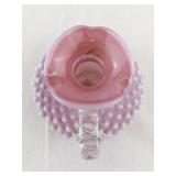 Victorian Pink Opalescent Hobnail Glass Cruet with Stopper - Cracked Spout