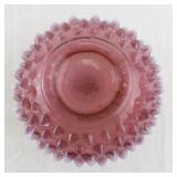 Victorian Pink Opalescent Hobnail Glass Cruet with Stopper - Cracked Spout