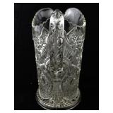 Vintage Pressed Glass Water Pitcher with 4 Matching Tumblers