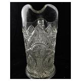 Vintage Pressed Glass Water Pitcher with 4 Matching Tumblers