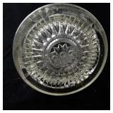 Vintage Pressed Glass Water Pitcher with 4 Matching Tumblers