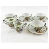 Vintage Toy Porcelain Tea Set Made in Japan, Floral Pattern