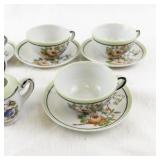 Vintage Toy Porcelain Tea Set Made in Japan, Floral Pattern
