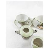 Vintage Toy Porcelain Tea Set Made in Japan, Floral Pattern