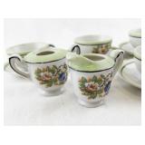 Vintage Toy Porcelain Tea Set Made in Japan, Floral Pattern