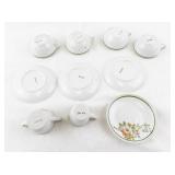 Vintage Toy Porcelain Tea Set Made in Japan, Floral Pattern