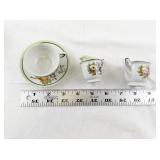Vintage Toy Porcelain Tea Set Made in Japan, Floral Pattern