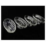 Set of 4 Glass Footed Banana Split Dishes
