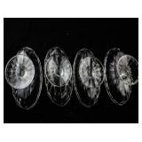 Set of 4 Glass Footed Banana Split Dishes