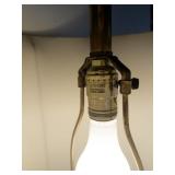 Vintage Brass and Black Table Lamp with Pleated Shade