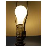 Vintage Brass Table Lamp with Pleated Fabric Shade