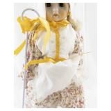 Porcelain Little Bo Peep Doll with Staff and Lamb