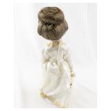 Porcelain Victorian-Style Doll with Lace Dress and Veil