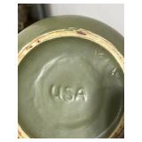 Set of 6 ForLife Green Ceramic Plates, 3 mini plates and Bowl USA