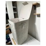 Gray Fabric Laundry Hamper with Lid