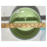 Pair of Ceramic Planters - Pink and Green, Textured and Smooth