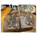 Assorted Vintage Glassware Collection Including Cordials, Wine, and Cocktail Glasses
