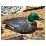 Duck Collectibles Set with Carved Decoy, Art, Bookends, and Minnesota Guide