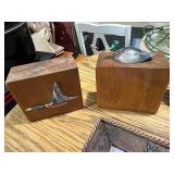 Duck Collectibles Set with Carved Decoy, Art, Bookends, and Minnesota Guide