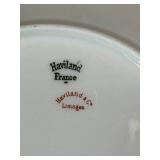 Set of 10 Haviland Limoges France Dinner Plates with Gold Band, 9.75 Inch
