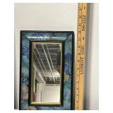 Decorative Buddha Art Panel with Amber Candle and Framed Floral Mirror