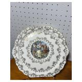 Vintage Porcelain Dinnerware Set with Cups, Plates, and Pastry Server