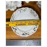 Antique Porcelain Decorative Dishware Collection with Gold Accents