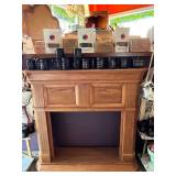 Wood Fireplace Mantel Surround with Classic Panel Design