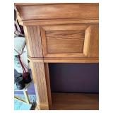 Wood Fireplace Mantel Surround with Classic Panel Design