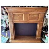 Wood Fireplace Mantel Surround with Classic Panel Design