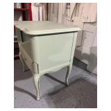 Charming Vintage-Style Nightstand with Drawer and Open Shelf