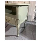 Charming Vintage-Style Nightstand with Drawer and Open Shelf
