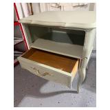 Charming Vintage-Style Nightstand with Drawer and Open Shelf