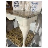 Vintage Style Side Table with Decoupage Newspaper Design